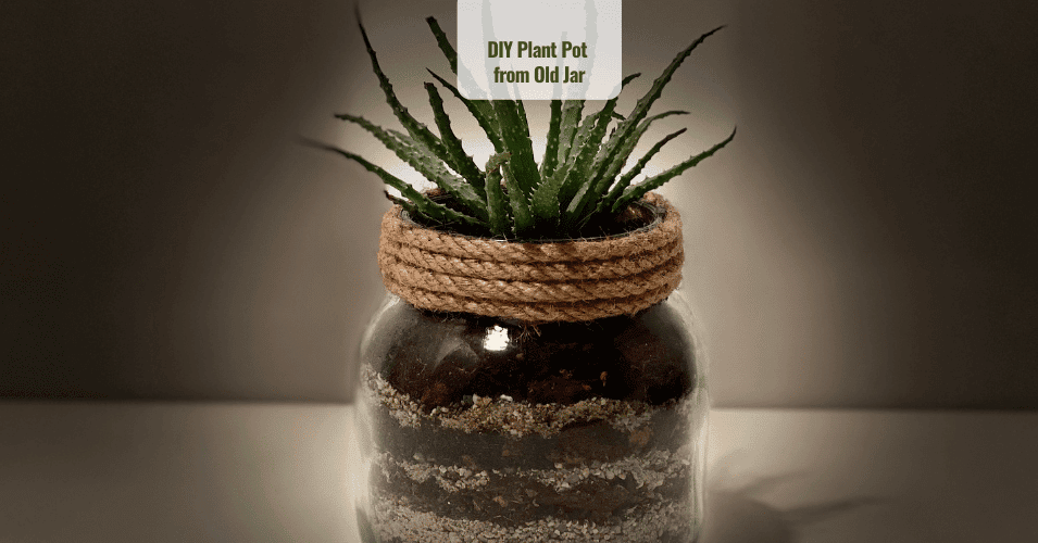 DIY Plant Pot from old jar