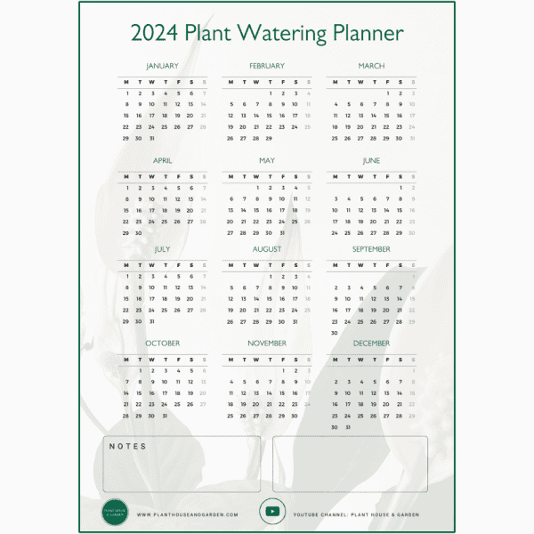2024 Plant Watering Planner