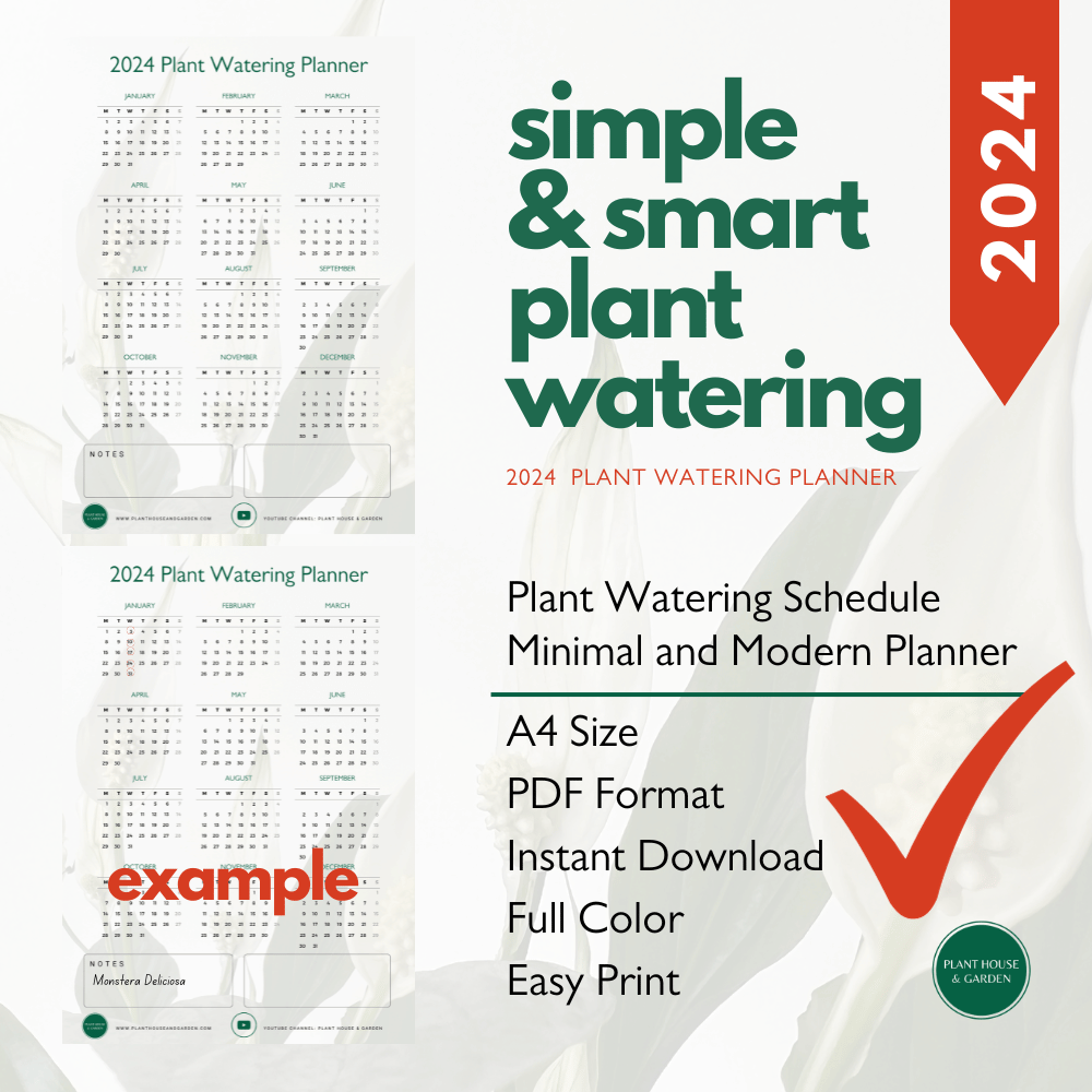 Yearly Plant Watering Planner Plant House Garden Shop   2024 Plant Watering Planner AD 