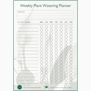 Weekly Plant Watering Planner