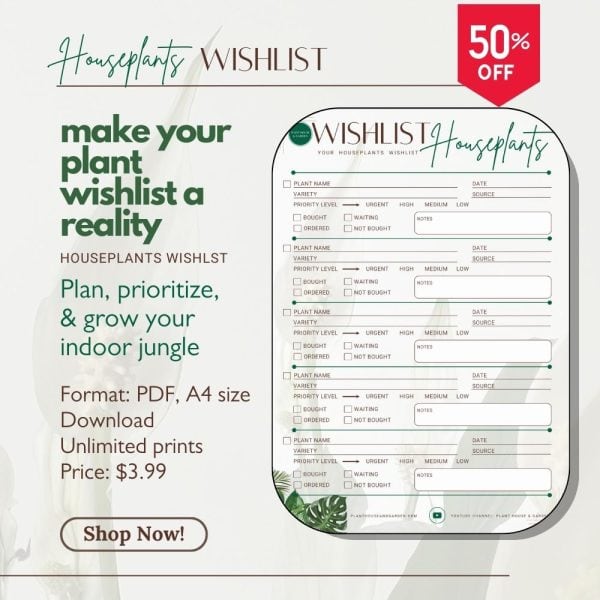 Houseplants Whishlist 50% OFF