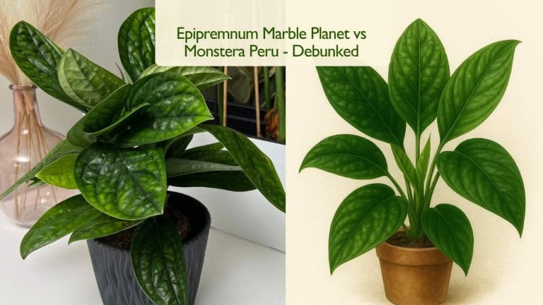 Epipremnum Marble Planet vs Monstera Peru - Debunked