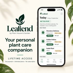 Leaftend Unlimited plant care app showing today's plant tasks